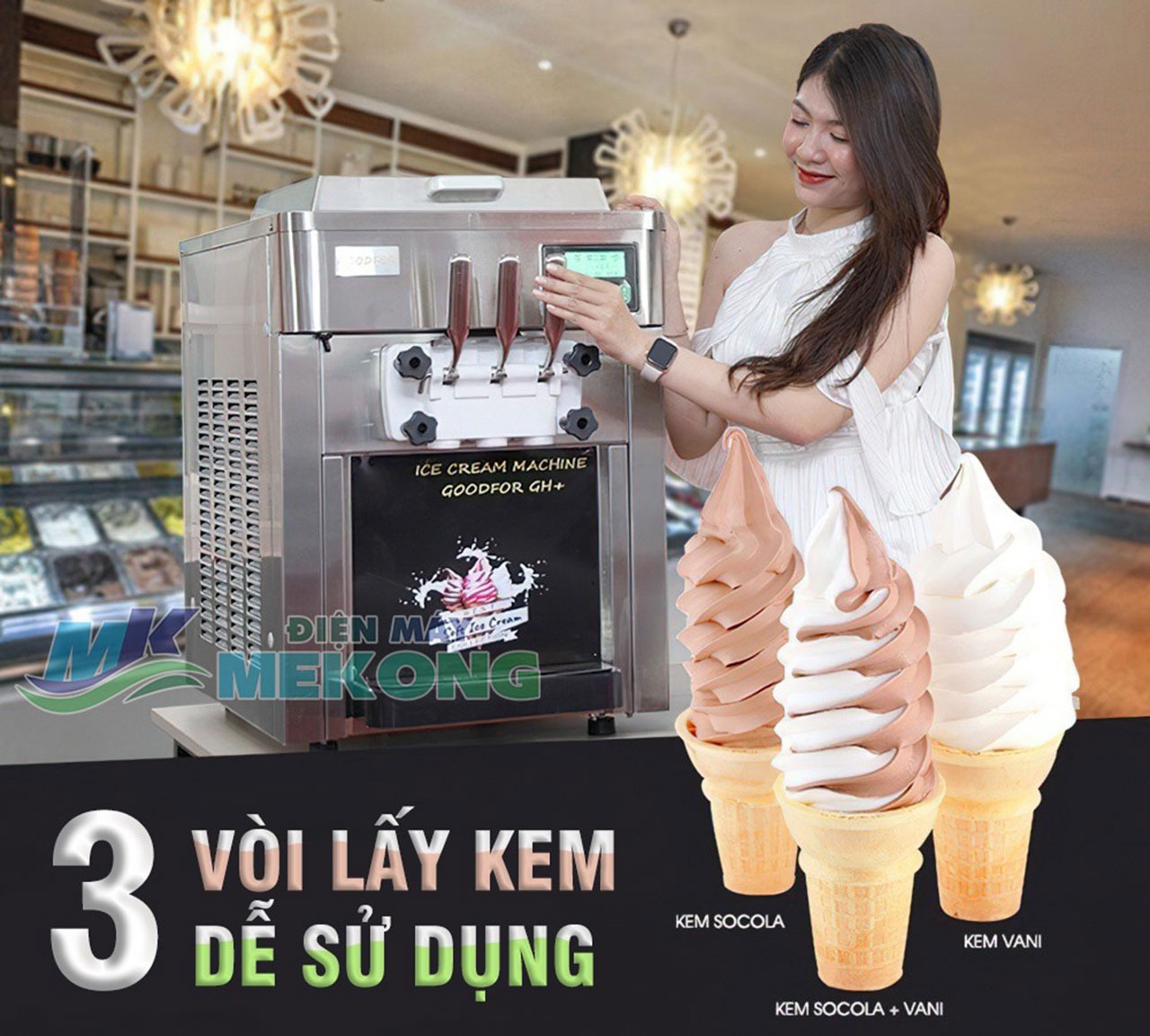 Top 4 máy làm kem Goodfor có giá dưới 30 triệu đồng